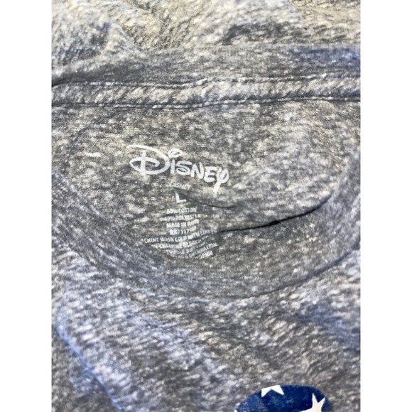 Men's DISNEY Mickey Mouse T-Shirt‎ Gray Red White Blue Patriotic July 4th L - Picture 2 of 3